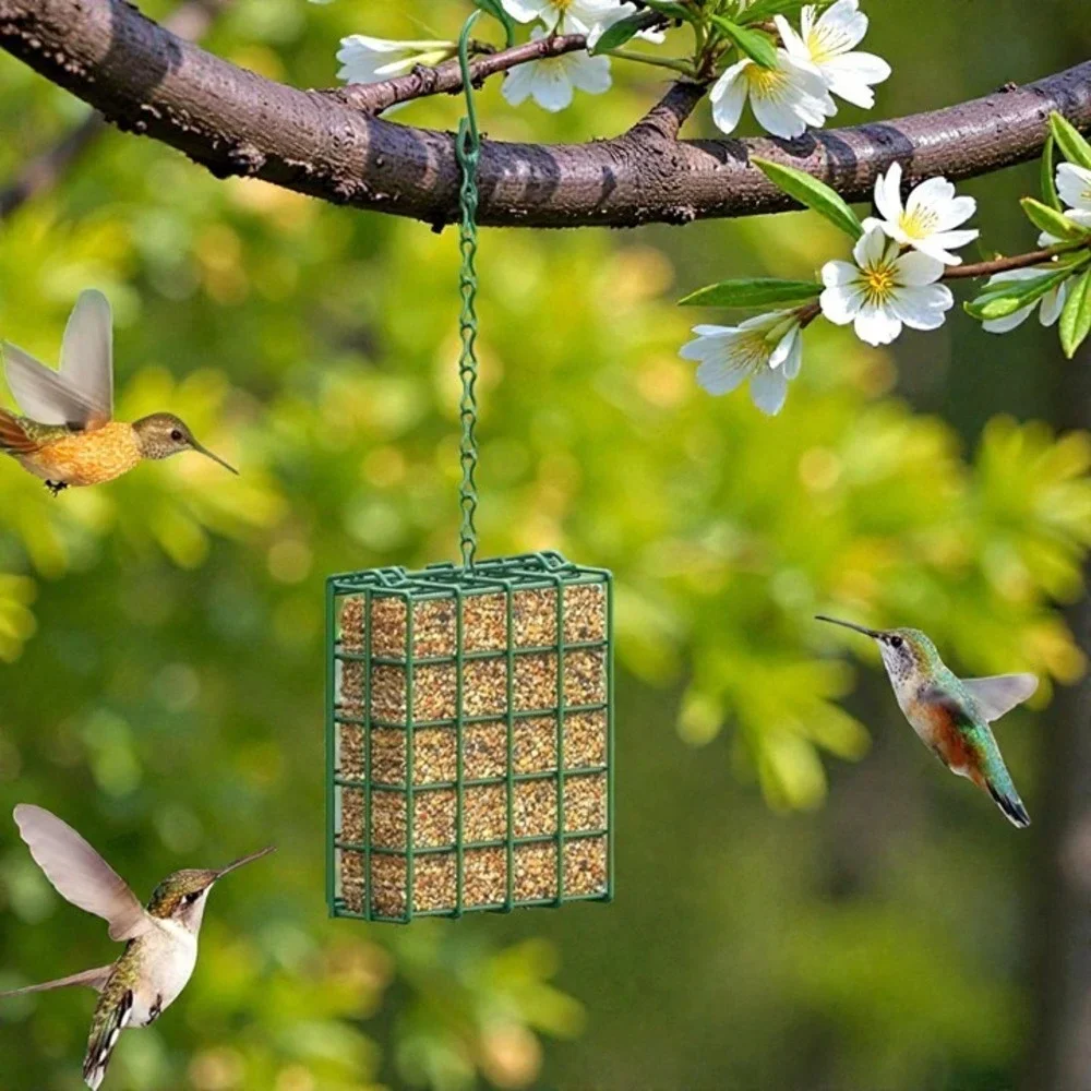 Metal Hanging Wild Bird Seed & Nut Feeder Feeding Station Garden Easy Fill/Clean